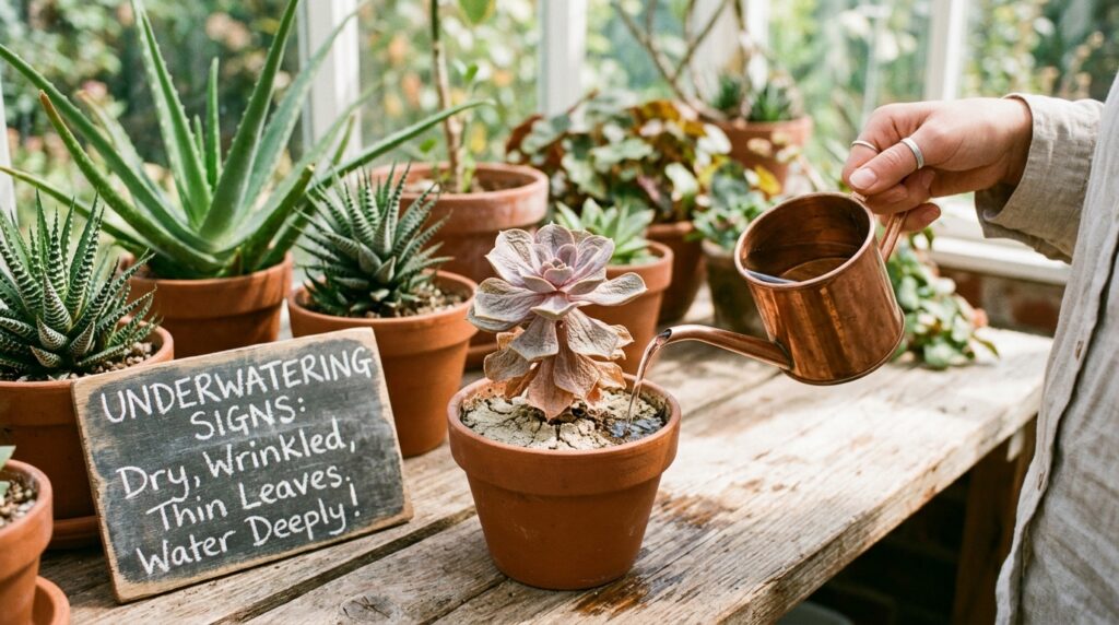 how to keep succulents alive healthy vs overwatered succulent comparison