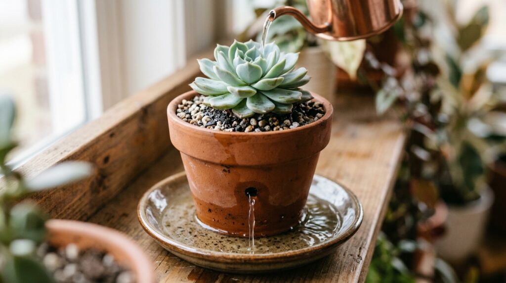 how to keep succulents alive proper watering drainage through pot